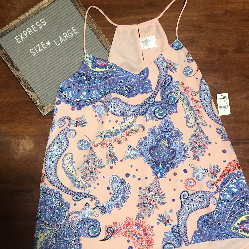 NWT: Express pink multicolored tank